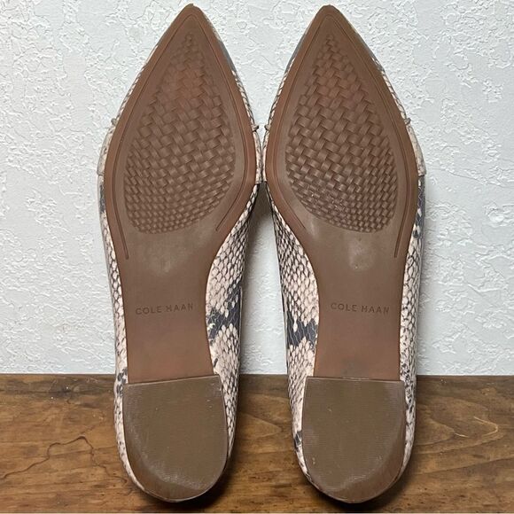 Cole Haan Ellora Skimmer in Python Print Leather Flats 6.5B - Picture 9 of 11